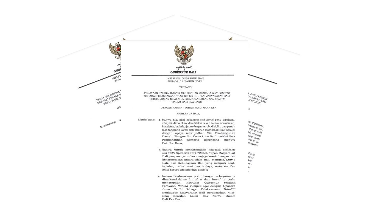 Instruksi Gubernur Bali Nomor 01 Tahun 2022