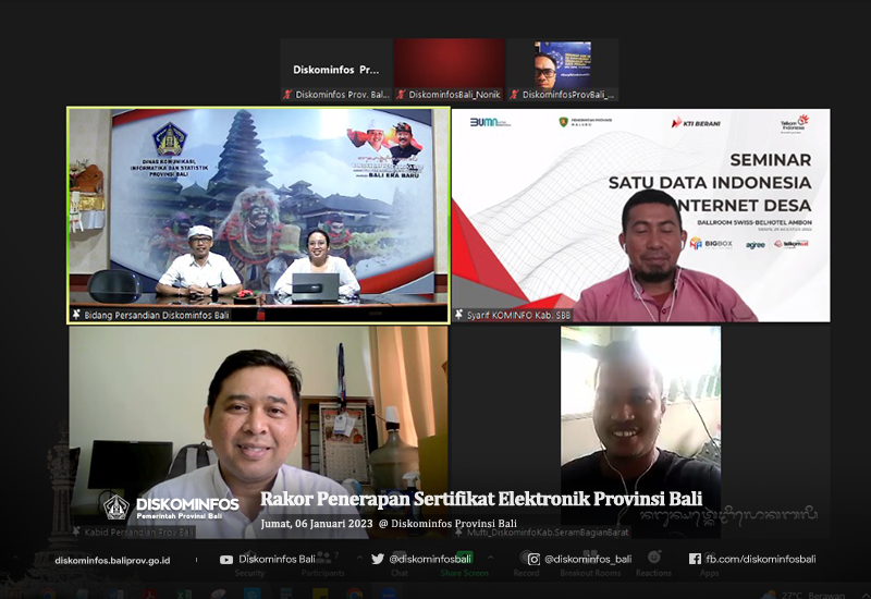 Sharing Session Penerapan TTE di Pemerintah Provinsi Bali bersama Kab. SBB